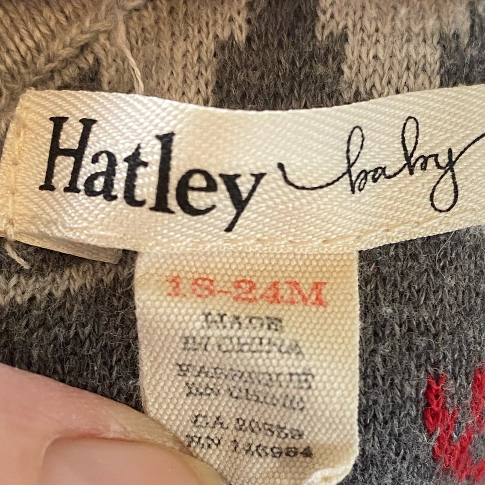 Hatley Baby Holiday Elk Fair Isle Baby Sweater Romper Size 18 to 24 Months - Picture 4 of 7